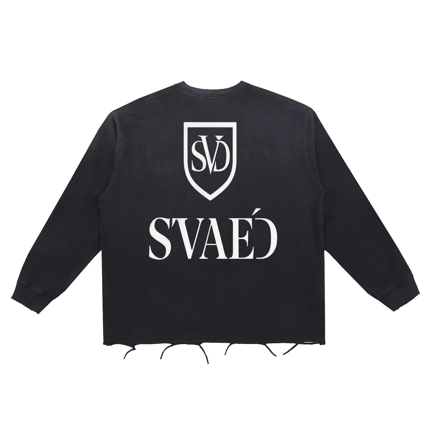 Snow Wash Raw Edge Cotton T-Shirt